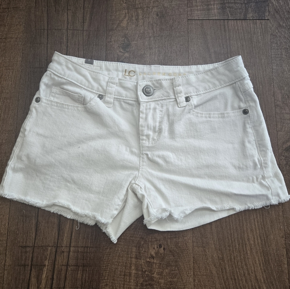 Lauren Conrad White  Women's Shorts Sz 0 Frayed Hem